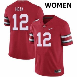 Women's Ohio State Buckeyes #12 Gunnar Hoak Red Nike NCAA College Football Jersey Increasing MPV0344VU
